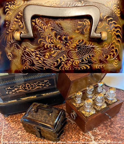 small asian black metal 3-tier jewelry box|antique asian jewelry box.